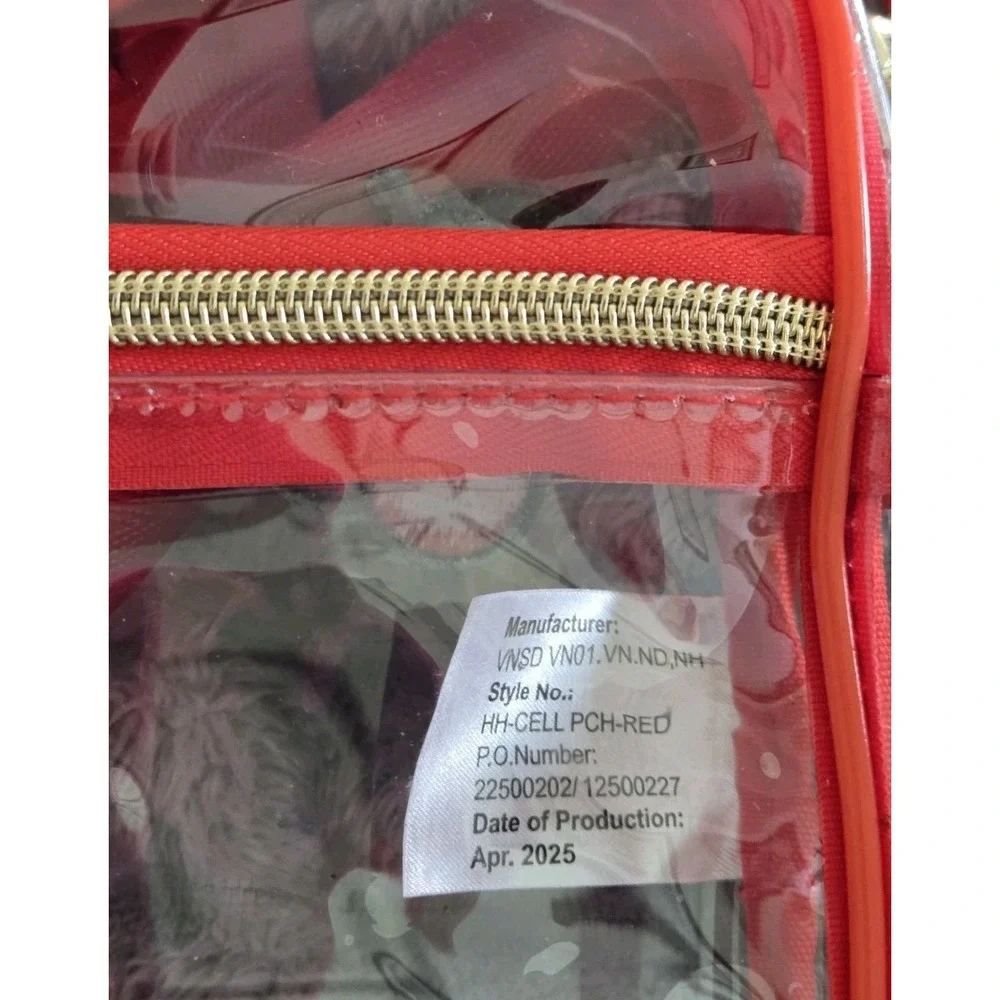TARGET Art Class Girls' Clear with Red Embroidered Cherries Crossbody CUTE!